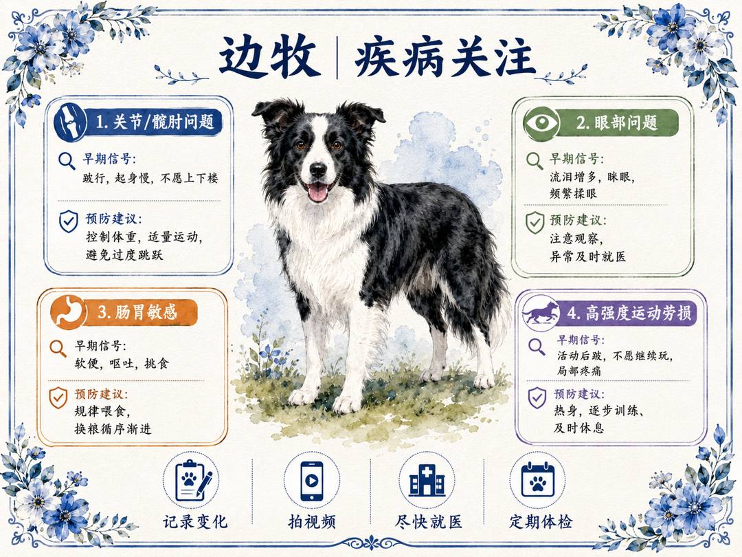 边牧犬疾病风险图卡