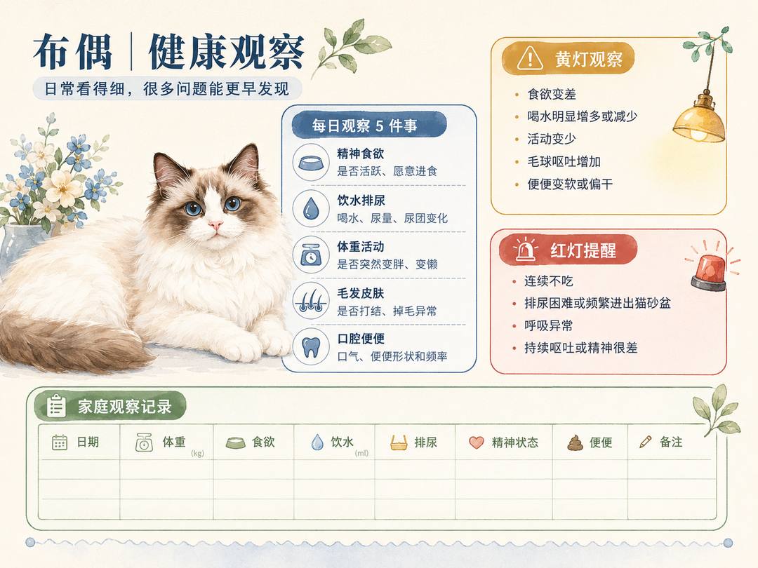 布偶猫健康观察图卡