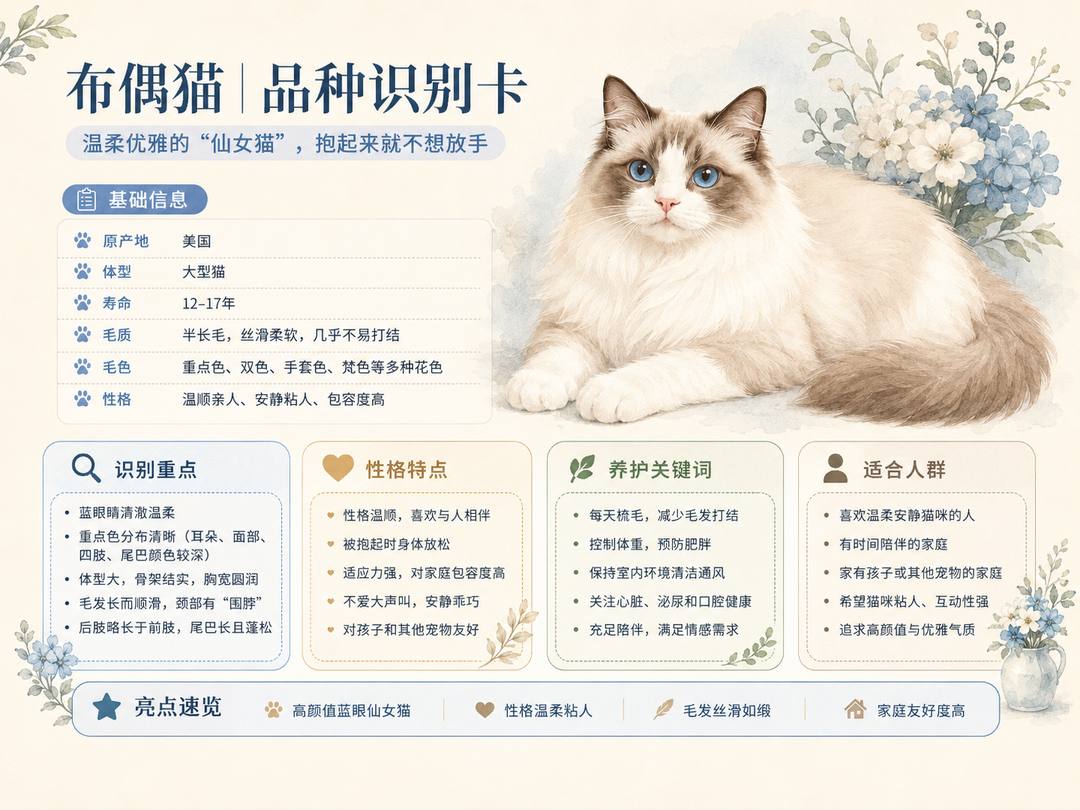 布偶猫品种识别信息图