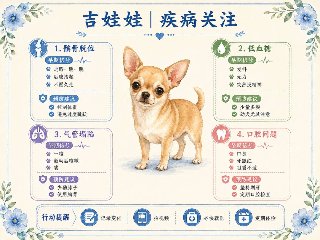 吉娃娃疾病风险图卡