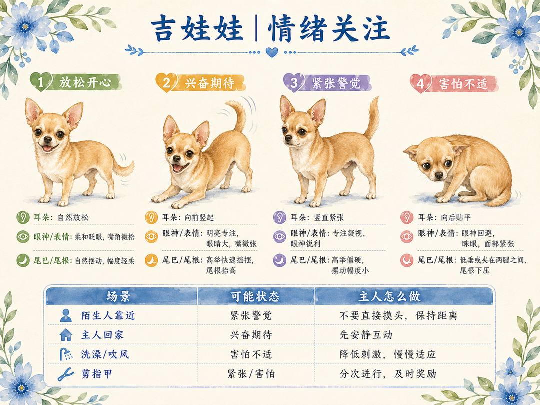 吉娃娃情绪关注图卡