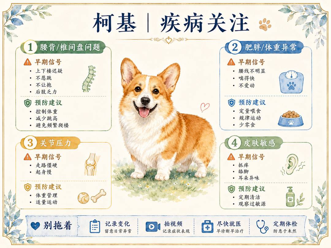 柯基犬疾病风险图卡