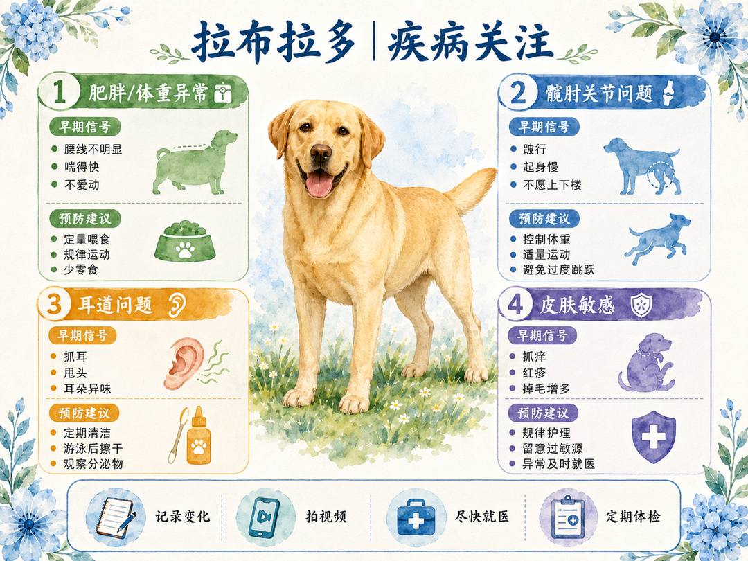 拉布拉多疾病风险图卡