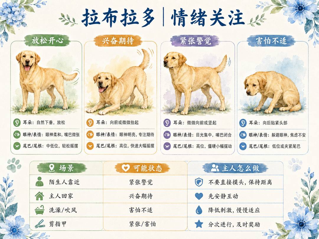 拉布拉多情绪关注图卡
