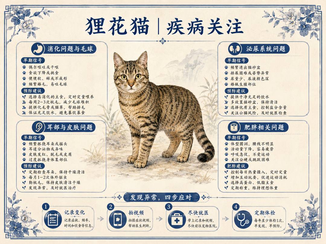 狸花猫疾病风险图卡