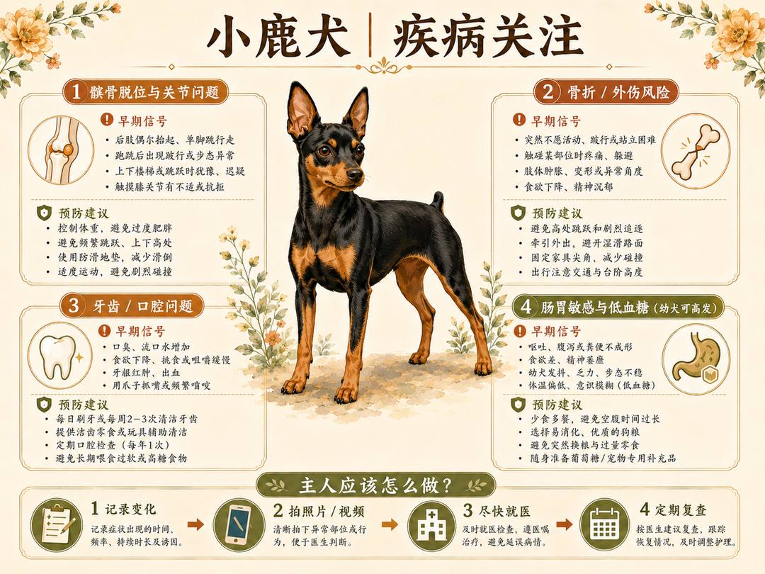 小鹿犬疾病风险图卡