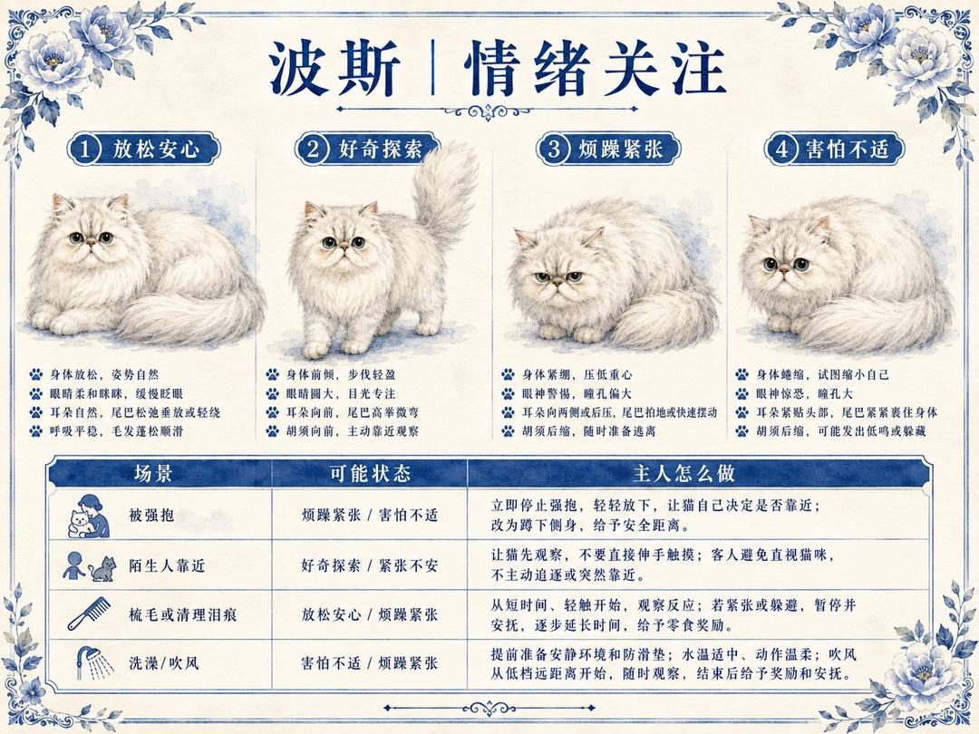 波斯猫情绪关注图卡
