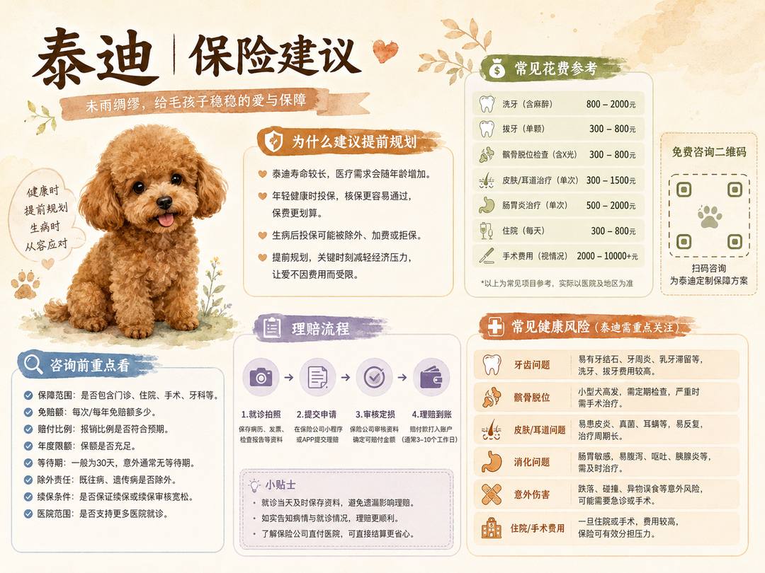 泰迪犬保障规划图卡