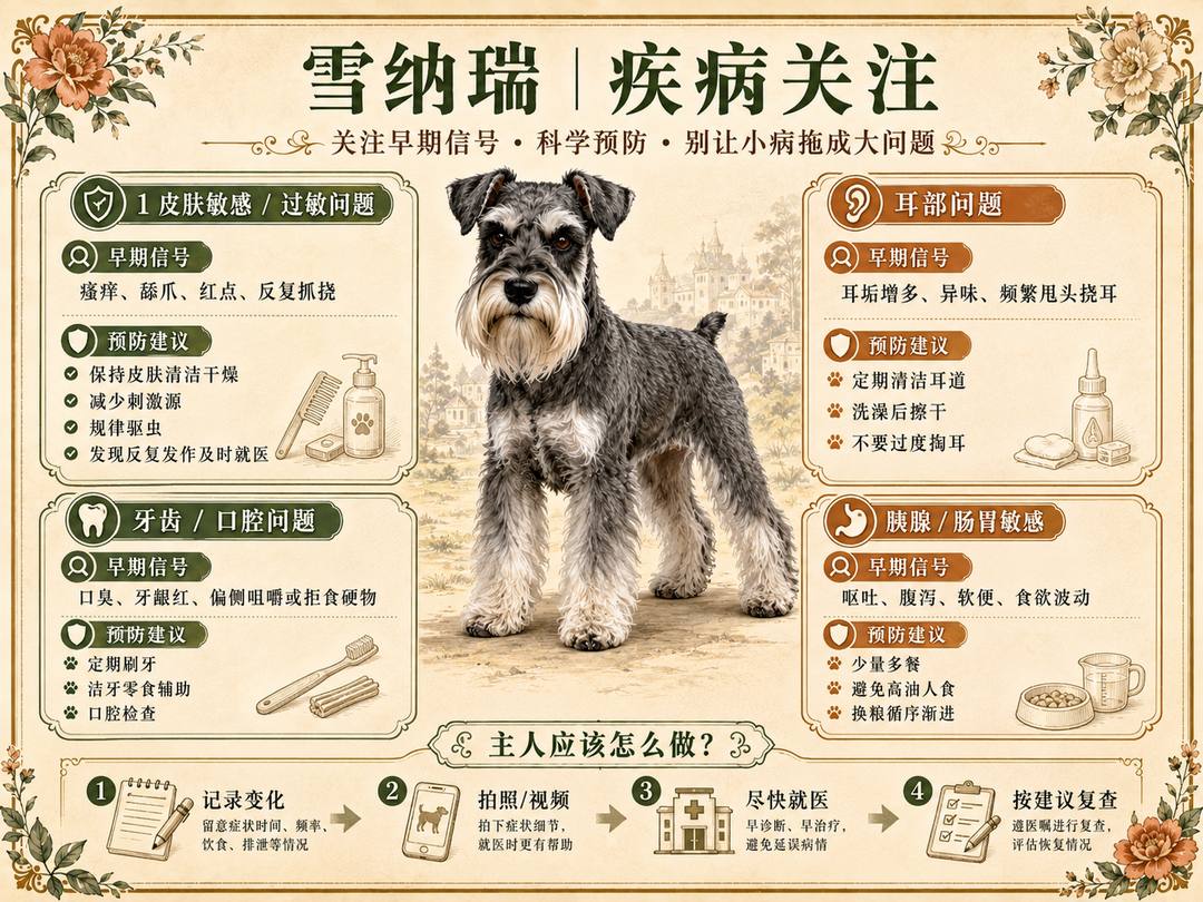 雪纳瑞疾病风险图卡