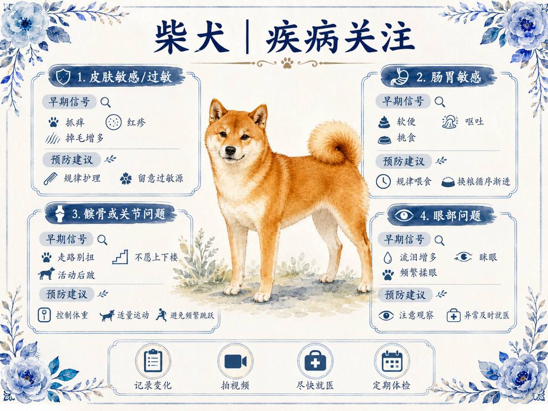 柴犬疾病风险图卡