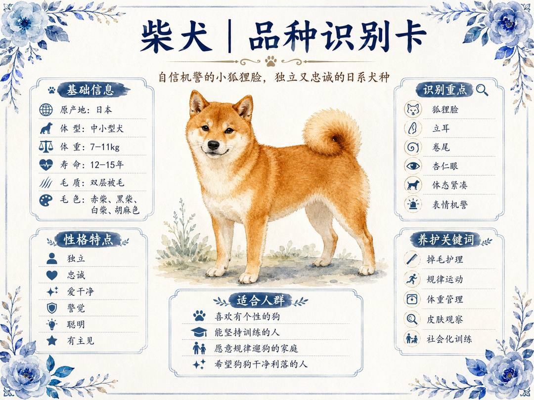 柴犬品种识别信息图