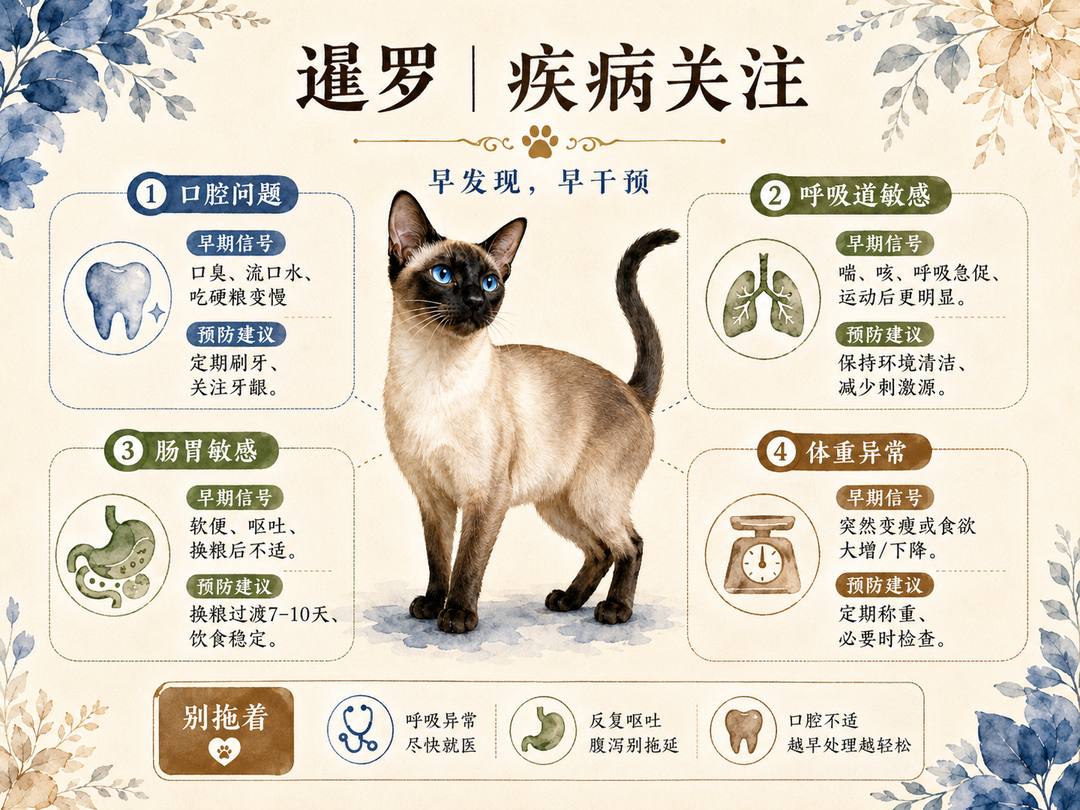 暹罗猫疾病风险图卡