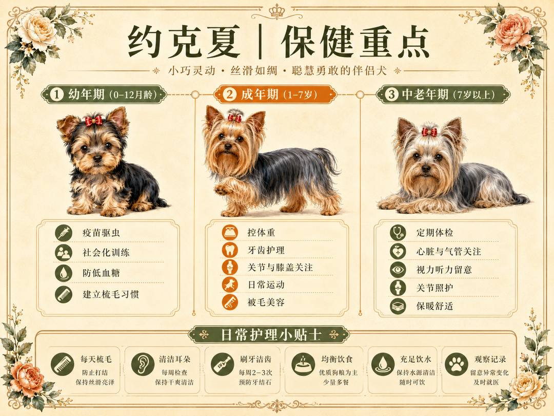 约克夏分龄保健图卡